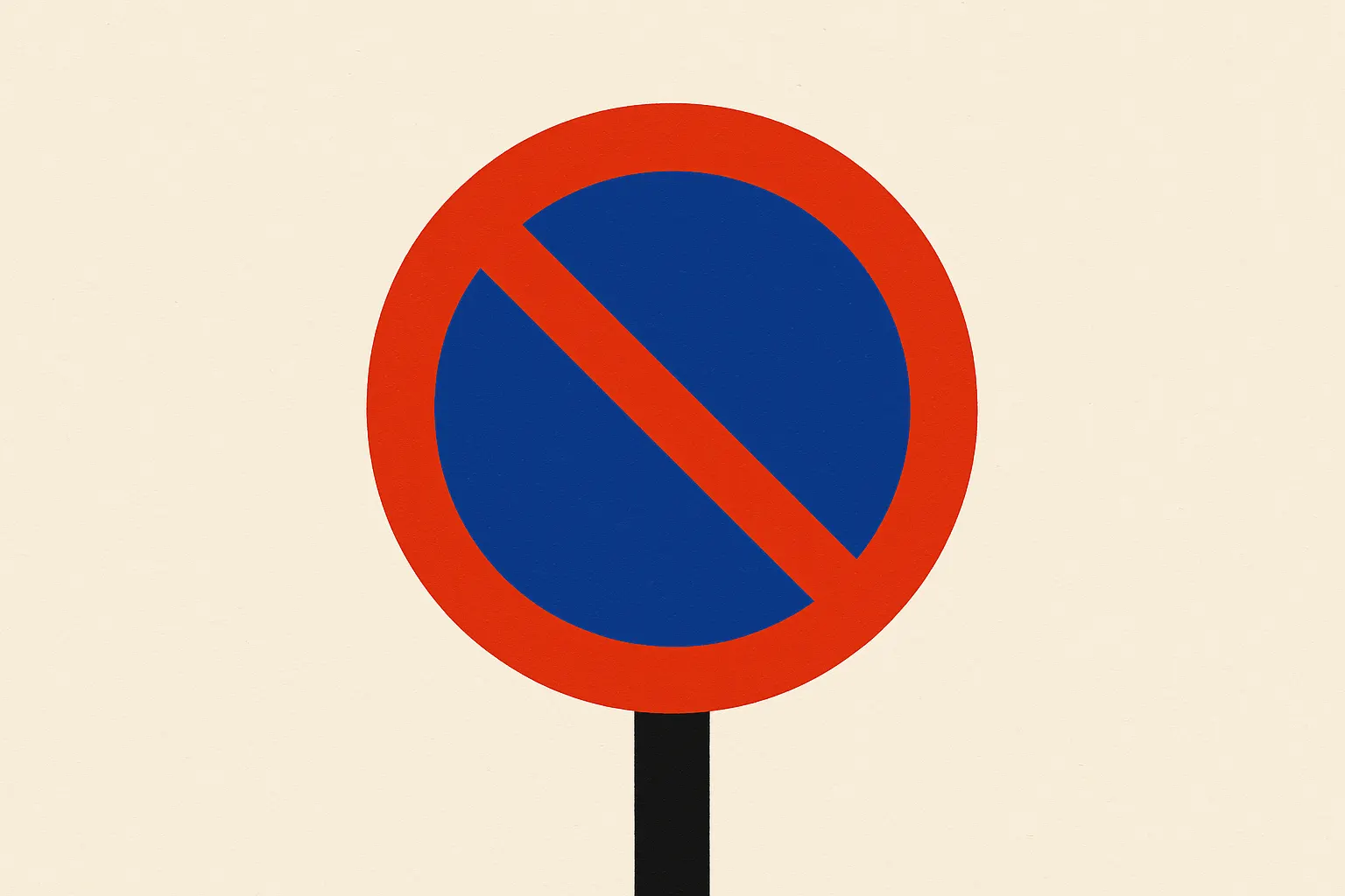 Panneau de signalisation belge sur fond uni