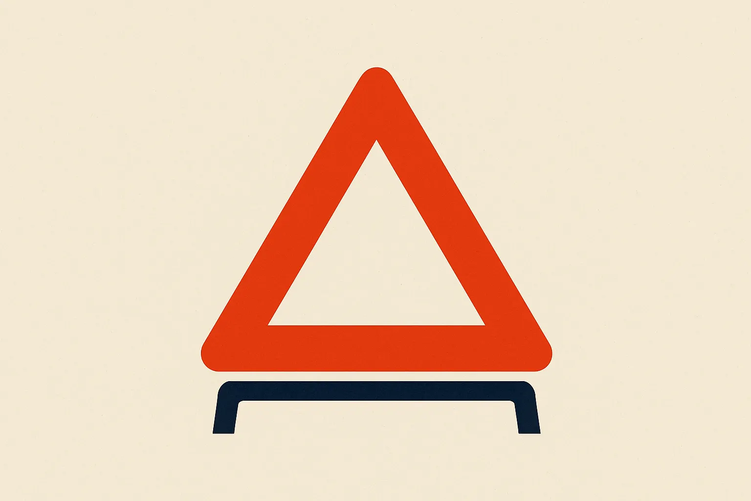 Un panneau de triangle d'avertissement belge sur fond blanc