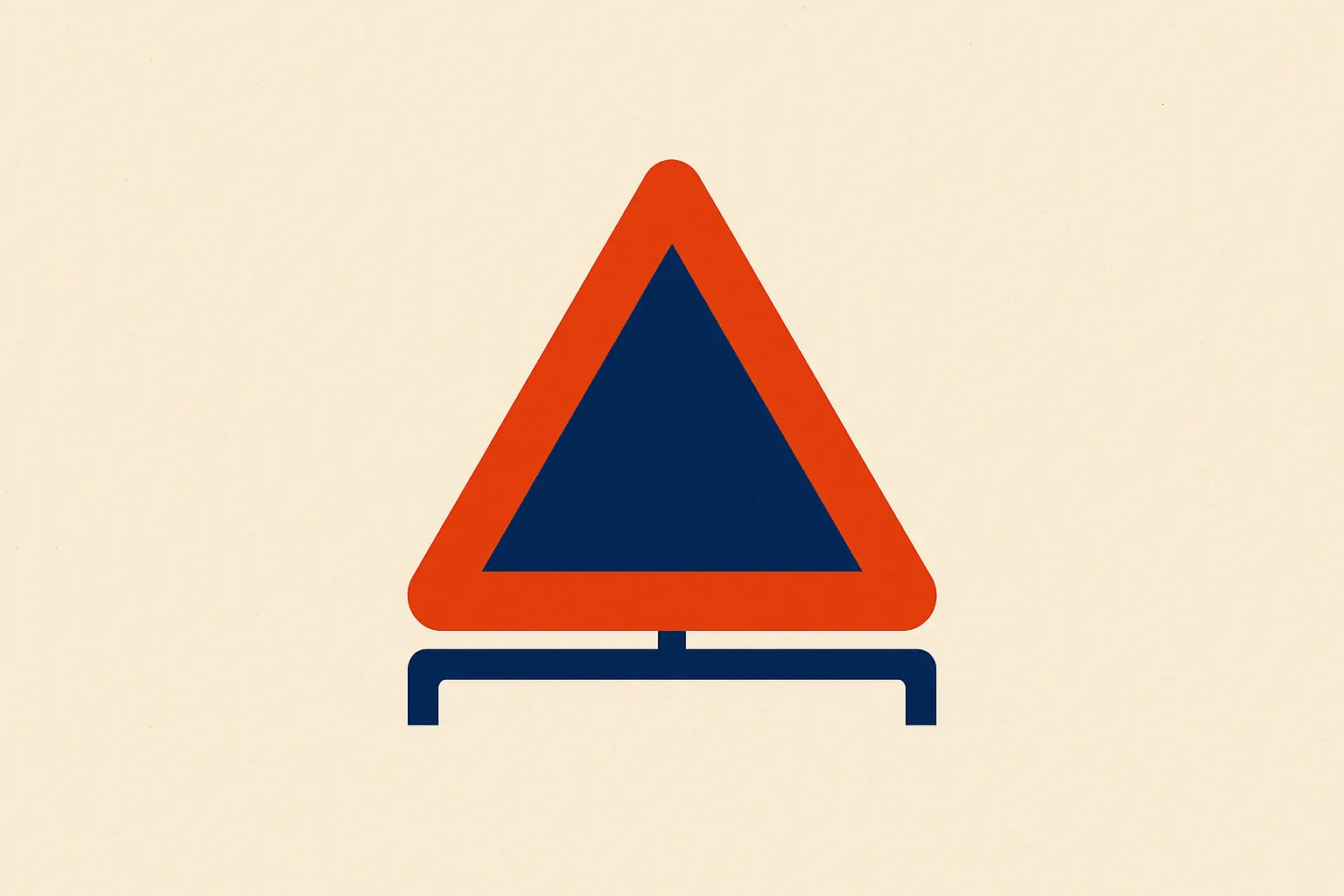 Un panneau de signalisation belge sur du papier vide
