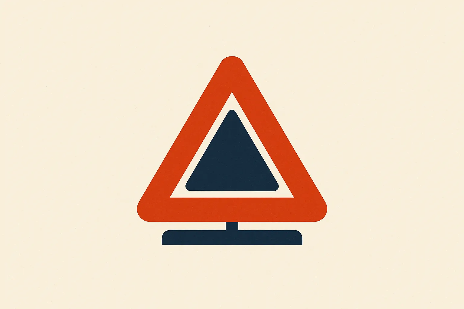 Triangle de signalisation belge sur fond blanc
